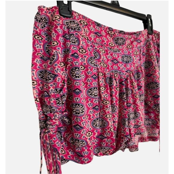 NWT Raga Boho Shorts The Sangria Pink & Purple Floral Lightweight Size Sm Boho - Picture 3 of 12
